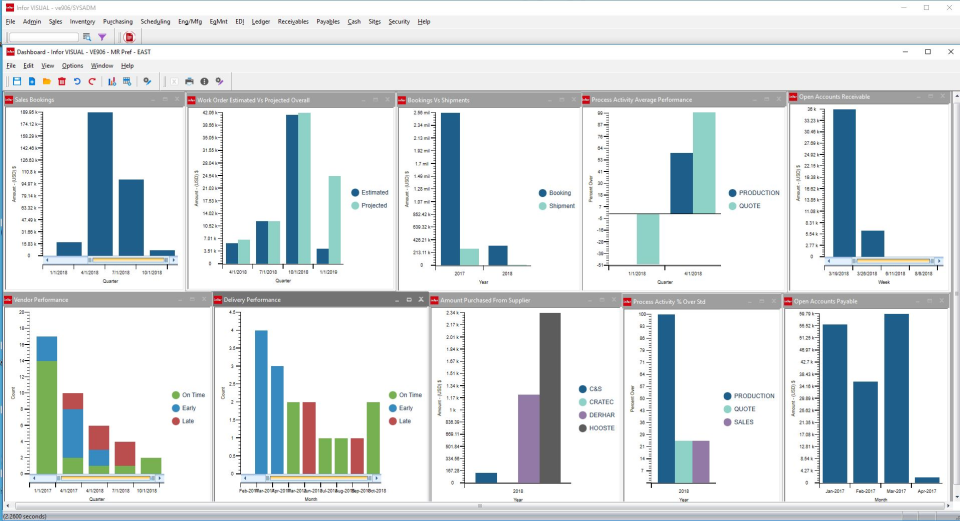 screenshot of Infor VISUAL